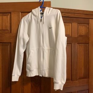 Nike Full Zip White Hoodie